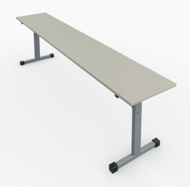 Скамья на металлическом каркасе 1200/1500/1800, ЛДСП — Аэлита