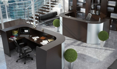 Стойка ресепшн Эдем Премиум 2740х1392х1160  &mdash; Аэлита