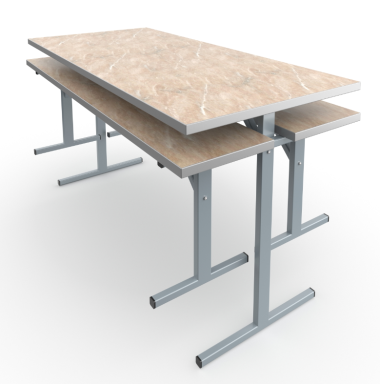 Комплект обеденный столешница пластик с 2-мя лавками (пластик) — Аэлита