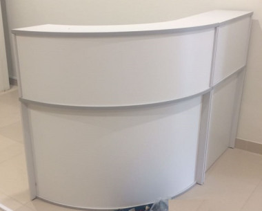 Стойка ресепшн Эдем 1600х900х1170 Пепел &mdash; Аэлита