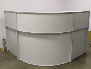 Стойка ресепшн Эдем 1600х1600х1170 Пепел &mdash; Аэлита