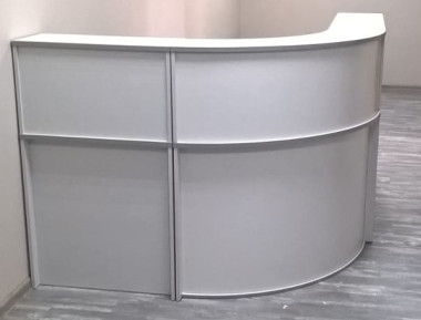 Стойка ресепшн Эдем 2100х1600х1170 Пепел &mdash; Аэлита