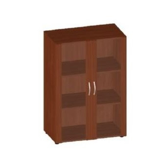 Шкаф средний со стеклом в раме МДФ 800х450х1177 &mdash; Аэлита