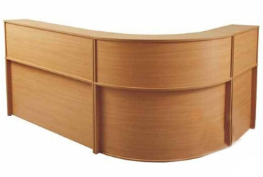 Стойка ресепшн Эдем 2100х1600х1170 Бук &mdash; Аэлита