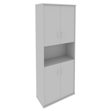 Шкаф высокий широкий Рива (4 низкие двери ЛДСП) — Аэлита