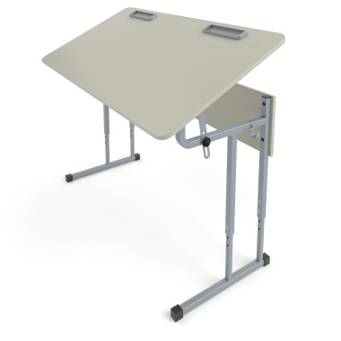 Стол ученический АЭЛИТА 2-местный регулируемый 1200*500 с наклоном столешницы и радиусом &mdash; Аэлита