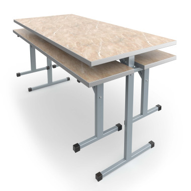 Комплект обеденный АЭЛИТА столешница пластик с 2-мя лавками (пластик) &mdash; Аэлита