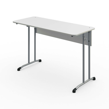 Стол ученический АЭЛИТА Знание 2-местный нерегулируемый, с радиусом, круглая труба &mdash; Аэлита