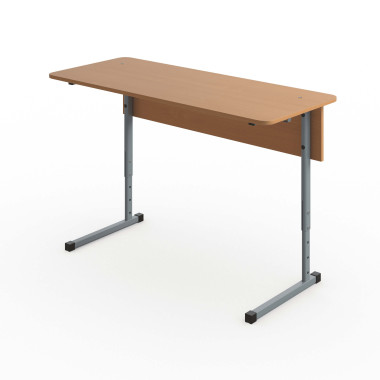 Стол ученический АЭЛИТА Комфорт 2-местный регулируемый, столешница с радиусом, плоскоовальная труба &mdash; Аэлита