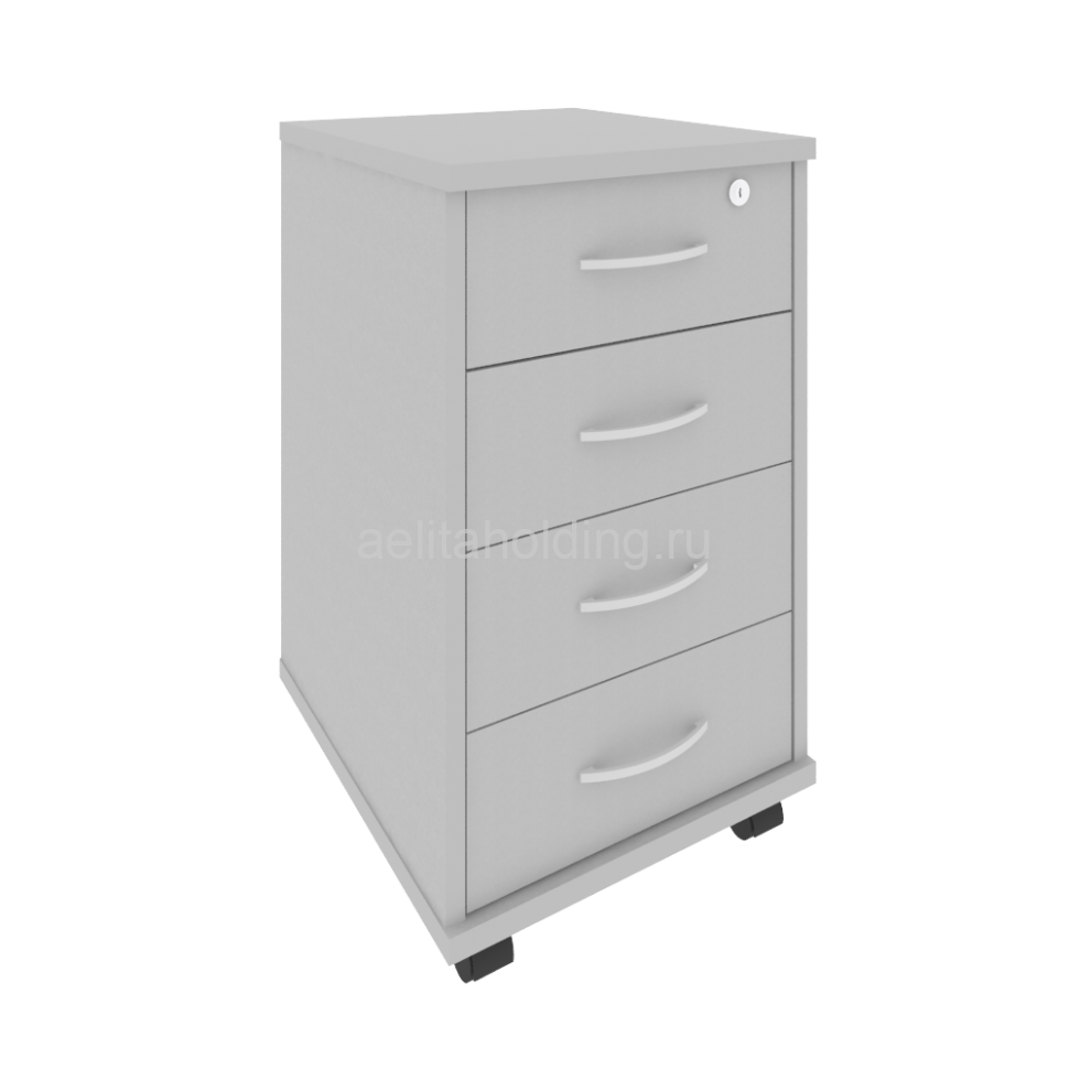Тумба 412*450*708 подкатная Рива (4 ящика, с замком)