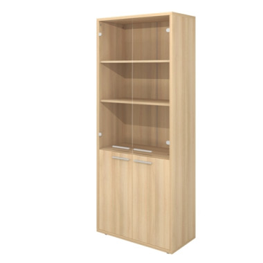 Шкаф ДБ52 Дублин высокий стекло прозрачное 800х400х1980(ДБ24+ДБ27*2+ДБ45П*2+ДБ48*2) &mdash; Аэлита