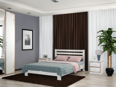 Кровать "Вероника" из натурального дерева  &mdash; Аэлита