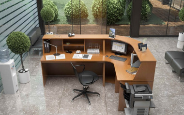 Стойка ресепшн Эдем 2400х1600х1170 БУК &mdash; Аэлита