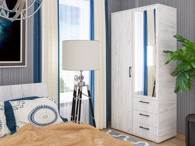 Шкаф распашной с зеркалом 2100х800х540 — Аэлита