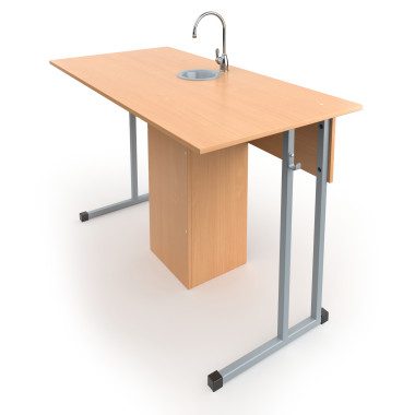 Стол ученический АЭЛИТА лабораторный с сантехникой, пластик &mdash; Аэлита
